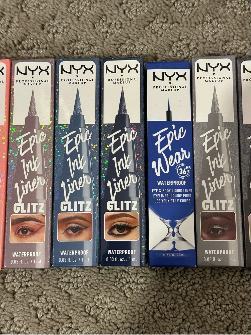 BRAND NEW NYX Makeup Epic Ink Liner Glitz Collection + Epic Wear Sapphire Bundle